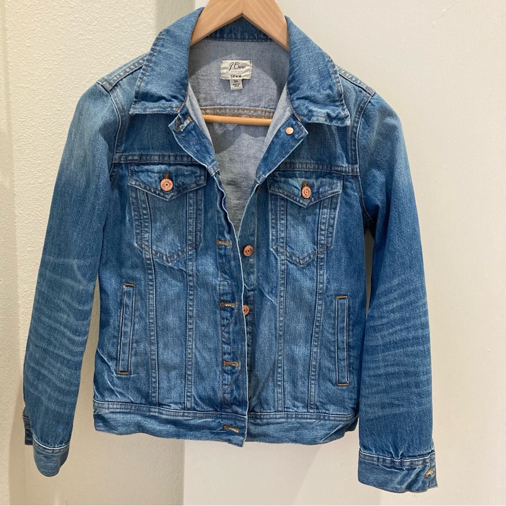 J Crew Jean jacket classic blue denim XS